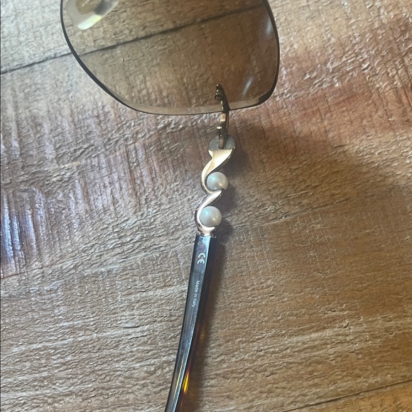 Authentic Chopard Rimless Pearl Accent Tortoiseshell Gradient Sunglasses W/ Case - Picture 6 of 15